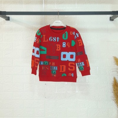 بلوز تک اسپرت دخترانه و پسرانه دورس طرح چاپی از سایز 45 تا 60