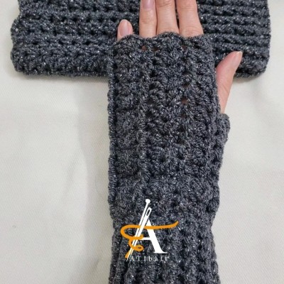 دستکش دستبافت بدون انگشت Atibaft
