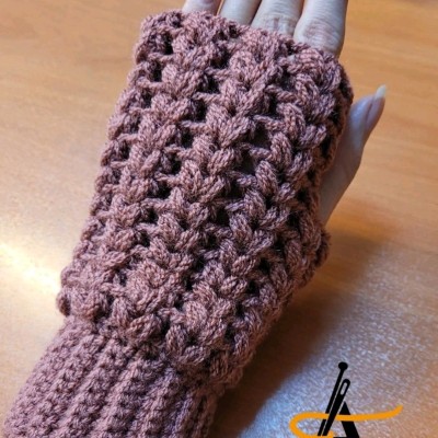 دستکش دستبافت بدون انگشت Atibaft