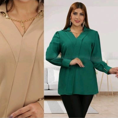 شومیز زنانه مجلسی یقه دار-157359