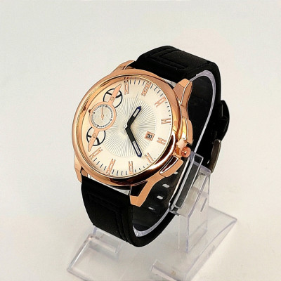 ساعت مردانه مچی عقربه ای بند چرمی تاریخ دار