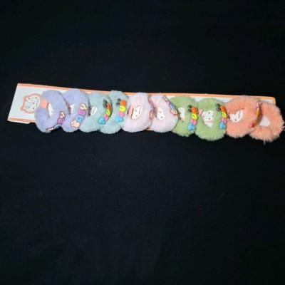 کش مو خز پیکسل دار دخترانه