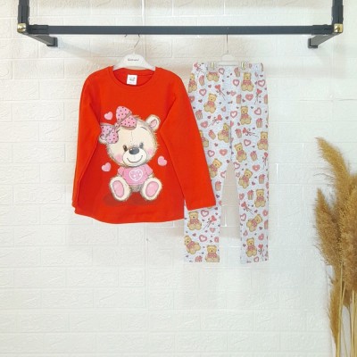 ست بلوز و شلوار خانگی دخترانه طرح چاپی