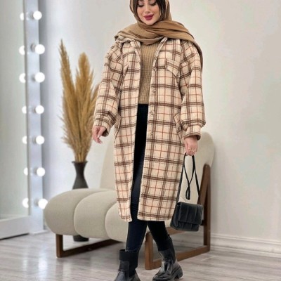 مانتوپشمی چهارخونه