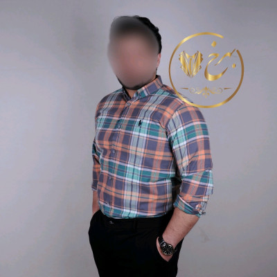پیراهن مردانه چهارخونه آستین بلند کد BH 4-123415