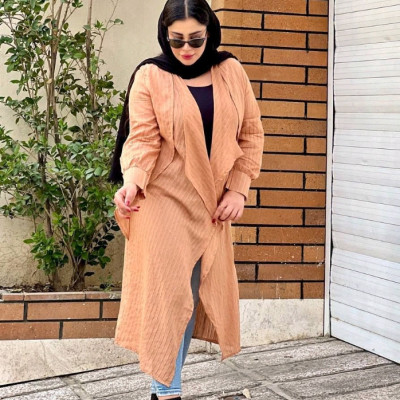 مانتو جلو باز نسترن-140576