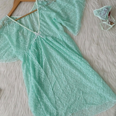 لباسخواب و پیراهن گیپور سایز بزرگ با شورت لامبادا-146464