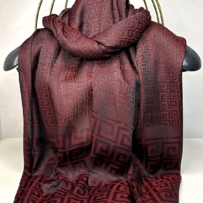 شال نخ ابریشم زرشکی