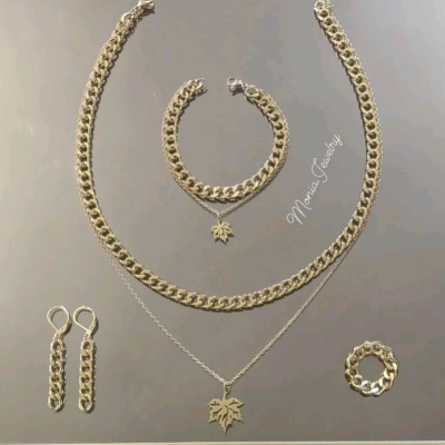 سرویس کارتیر دولاین استیل با آویز برگ-132583