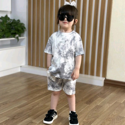 ست تیشرت شلوارک دخترانه پسرانه تابستانه بیرونی مجلسی