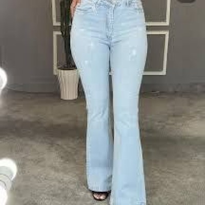 شلوار زنانه دمپا گشاد جین شیکلند-154242