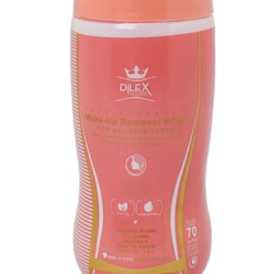 دستمال مرطوب استوانه‌ای پاک‌کننده آرایش دایلکس 70 عددی