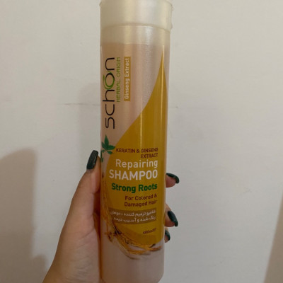 شامپو مو ترمیم کننده شون مدل کراتین و جینسینگ حجم 400 میلی لیتر