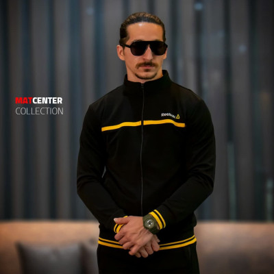 ست سویشرت شلوار ورزشی مردانه ریبوک خط زرد