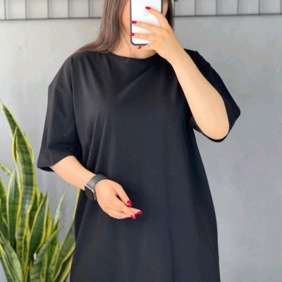 تیشرت لانگ نخی ساده