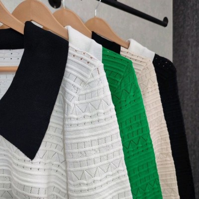 شومیزبافت مجلسی یقه شکاری