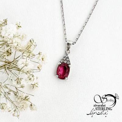 گردنبند نقره 925عیار آویز پاپیونی کد 16735