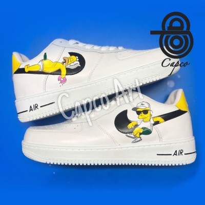 کتانی ایرفورس طرح سیمسون ها مدل نایکی اسپرت زنانه و مردانه