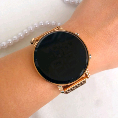 ساعت ال ای دی گرد دو کلید بند حصیری مگنتی