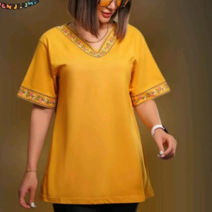 تیشرت زنانه یقه هفت موچولوها