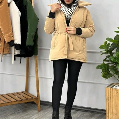 کاپشن یقه پهن