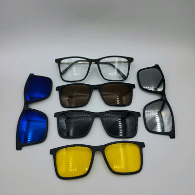 عینک طبی مگنتی کاوردار با 5 کاور مگنتی آفتابی رای بن Rb کد 2375-116640