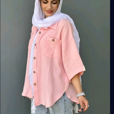 شومیز دبل فیس سایز فری 36 الی 44