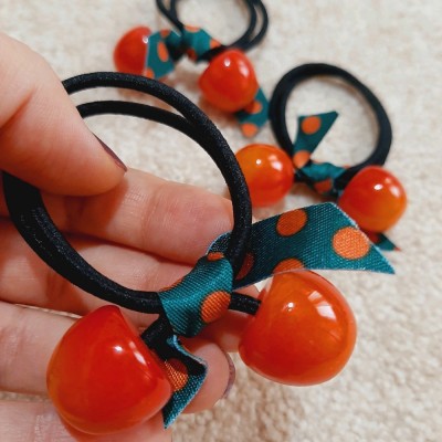 کش مو گیلاسی روشن،براق سایز متوسط