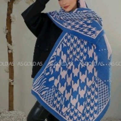 شال زنانه موهر پاییزه و زمستانی طرح پیچازی