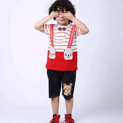 ست تیشرت شلوارک جین