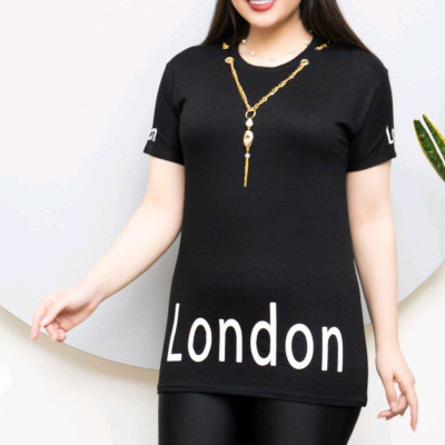 تیشرت ویسکوز یقه پانچ زنجیر دار-156406