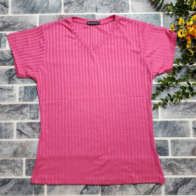 تیشرت زنانه برشکا پلیسه جنس پنبه