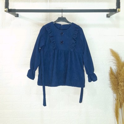 پیراهن مخمل کبریتی دخترانه