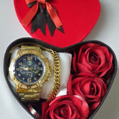 باکس هدیه مردانه ( ساعت و دستبند)