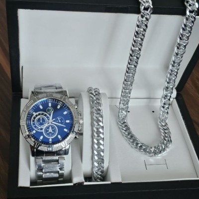 ست هدیه مردانه ( ساعت به همراه دستبند و گردنبند)