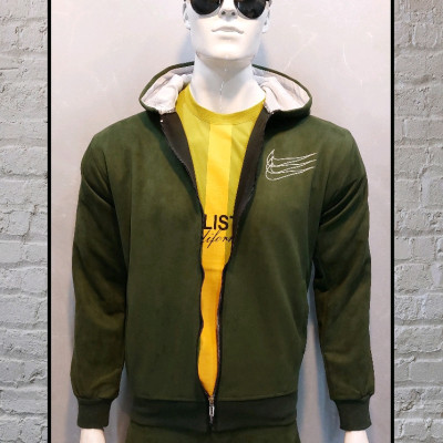 ست هودی و شلوار مردانه آستین بلند جلو زیپ-102223