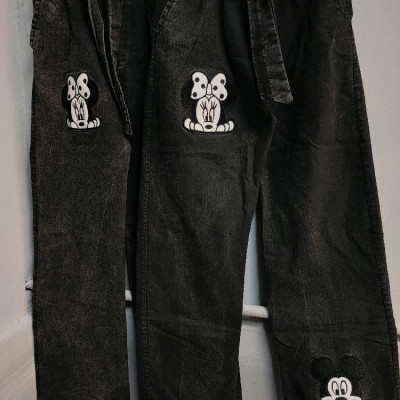 شلواربگ زغالی استیکردار