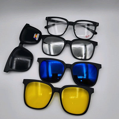 عینک طبی کاوردار با 4 کاور مگنتی آفتابی کد 5501-117188