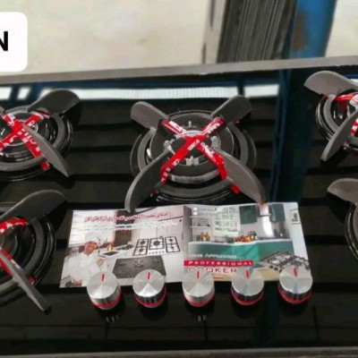 اجاق گاز رومیزی توکار صفحه شیشه ترموکوبل دار مدل کن