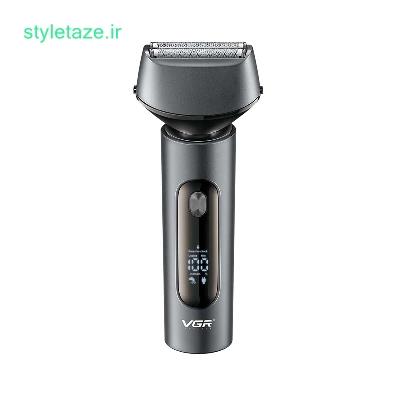 ماشین اصلاح ریش تراش شارژی ضدآب IPX7 قابل شستشو با 2 تیغه و 3 توری مدل VGR V-381