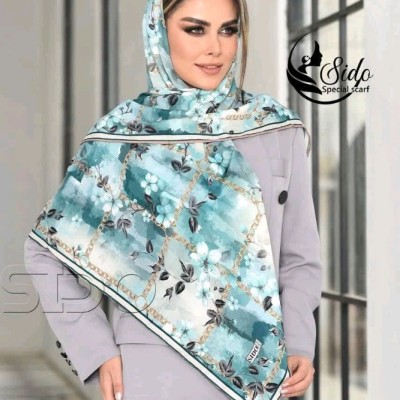روسری نخی طرح گل زنجیری-145210