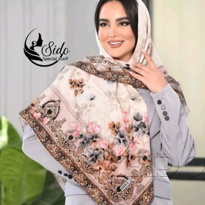 روسری نخی گل دار دخترانه-145206