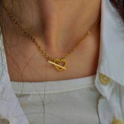 گردنبند استیل قفل تی