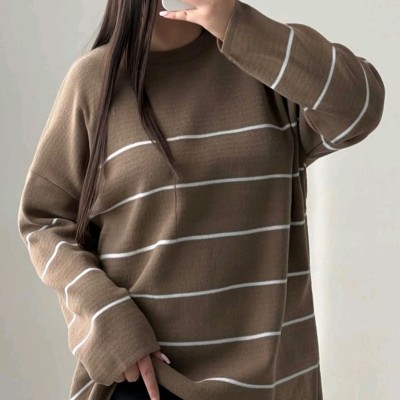 بلوز بافت پینترستی زنانه و دخترانه قواره بزرگ