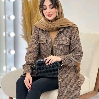 مانتو پاییزه بغل دکمه ریما