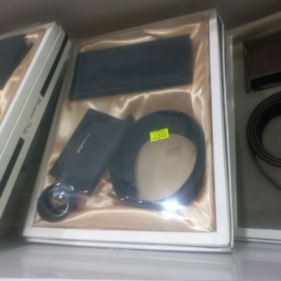 ست کیف و کمربند مردانه و کیف پول و کیف جا کارتی جنس عالی