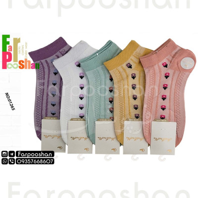 جوراب زنانه مدل برجسته - کد 01265 بسته 5 عددی-140040