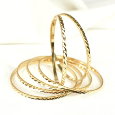 النگو طلاروس 3میل طرح هاشور کد130