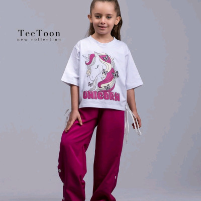 کراپ شلوار دخترانه تکشاخ-139384