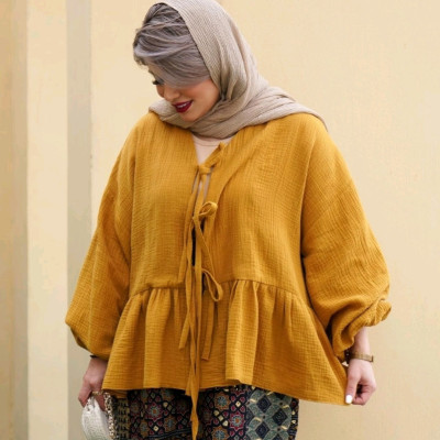 شومیز مانتویی عروسکی موسلین-140079